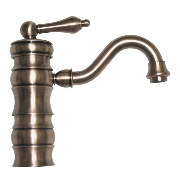 Whitehaus Sgl Hole/Sgl Lever Lavatory Faucet W/ Traditional Spout, Nckl WHVEG3-1095-BN - main